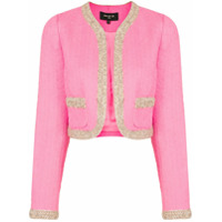 Paule Ka Jaqueta de tweed com acabamento de crochÃª - Rosa