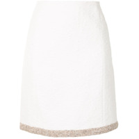 Paule Ka Minissaia com acabamento de crochÃª - Branco