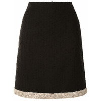 Paule Ka Minissaia com acabamento de crochÃª - Preto