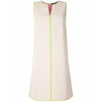 Paule Ka Vestido com costura contrastante - Neutro