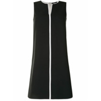 Paule Ka Vestido com costura contrastante - Preto