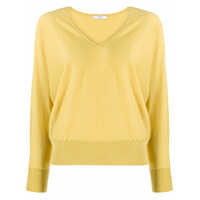Peserico fine knit V-neck jumper - Amarelo