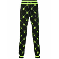 Philipp Plein Calça esportiva com ajuste no cós e detalhe de caveira - Preto