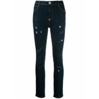 Philipp Plein Calça jeans skinny cintura alta - Azul