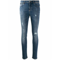 Philipp Plein Calça jeans skinny com efeito destroyed - Azul
