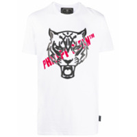 Philipp Plein Camiseta com estampa de logo de tigre - Branco