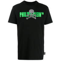 Philipp Plein Camiseta com estampa de logo e caveira SS - Preto