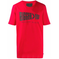 Philipp Plein Camiseta com estampa de logo - Vermelho
