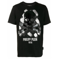 Philipp Plein Camiseta com patch de caveira - Preto