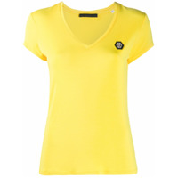 Philipp Plein Camiseta Comfort com patch de logo - Amarelo