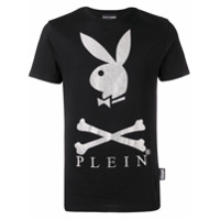 Philipp Plein Camiseta 'X Playboy' com logo - Preto