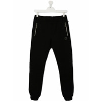 Philipp Plein Junior Calça esportiva com zíper no bolso - Preto
