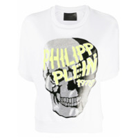 Philipp Plein Moletom com estampa gráfica - Branco