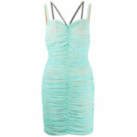 Philipp Plein Saia com tule e franzido - Preto