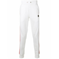 Philipp Plein side stripe track pants - Branco