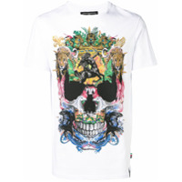 Philipp Plein studded abstract skull T-shirt - Branco