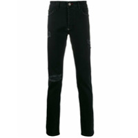 Philipp Plein super straight cut statement jeans - Preto