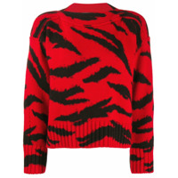 Philosophy Di Lorenzo Serafini animal pattern wool sweater - Vermelho