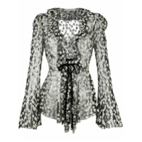 Philosophy Di Lorenzo Serafini Blusa com mesh e bordado floral - Preto