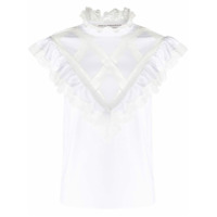 Philosophy Di Lorenzo Serafini Blusa sem mangas com babados - Branco