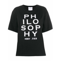 Philosophy Di Lorenzo Serafini Camiseta com logo contrastante - Preto