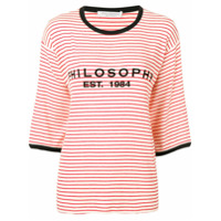 Philosophy Di Lorenzo Serafini striped logo T-shirt - Branco