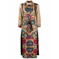Pierre-Louis Mascia floral embroidered shirt dress - Marrom