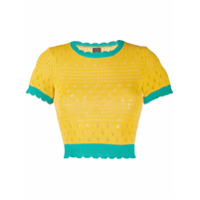 Pinko Blusa decote careca de tricô - Amarelo