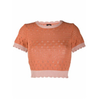 Pinko Blusa decote careca de tricô - Laranja