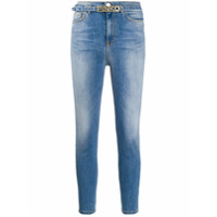 Pinko Calça jeans skinny cintura média com cinto - Azul