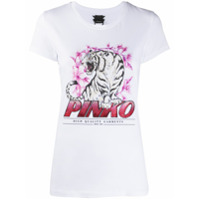 Pinko Camiseta com estampa de logo de tigre - Branco
