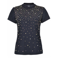 Pinko Camiseta decote careca com tachas e esferas peroladas - Preto