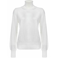 Pinko Suéter de lã com acabamento canelado - Branco