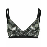 Pinko Sutiã de biquíni cortininha com aplicação de contas - Preto