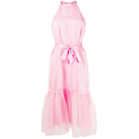 Pinko Vestido com cinto e acabamento de tule - Rosa