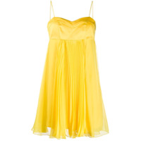 Pinko Vestido mini com pregas e sobreposição - Amarelo