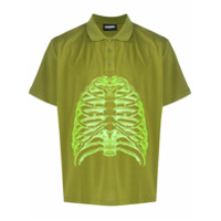 Pleasures Camisa polo com estampa ribcage - Verde