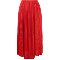 Pleats Please Issey Miyake asymmetric pleats skirt - Vermelho