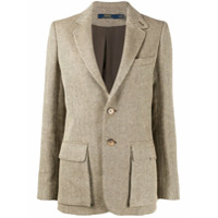 Polo Ralph Lauren Blazer chevron com abotoamento simples - Marrom
