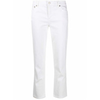 Polo Ralph Lauren Calça jeans cropped cintura alta - Branco