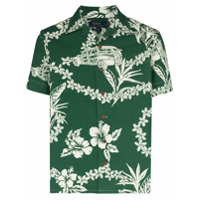 Polo Ralph Lauren Camisa de algodão com estampa tropical e acabamento engomado - Verde