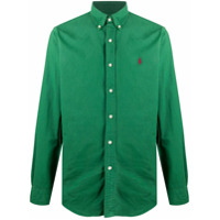 Polo Ralph Lauren Camisa mangas longas com logo bordado - Verde