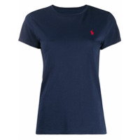 Polo Ralph Lauren Camiseta de algodão com logo bordado - Azul