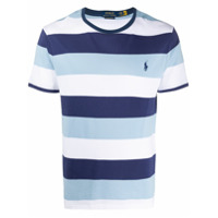 Polo Ralph Lauren Camiseta listrada com logo bordado - Azul
