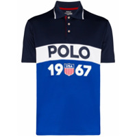 Polo Ralph Lauren colour-blocked logo-print polo shirt - Azul