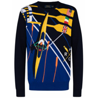 Polo Ralph Lauren Moletom com padronagem - Azul