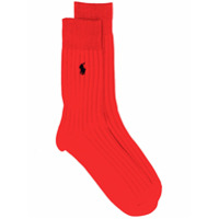 Polo Ralph Lauren Par de meias com logo bordado - Vermelho