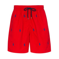 Polo Ralph Lauren Short de natação com logo bordado - Vermelho