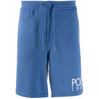 Polo Ralph Lauren Short esportivo com estampa de logo - Azul