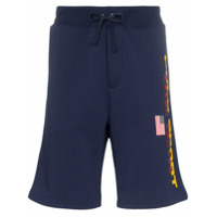 Polo Ralph Lauren Short esportivo com estampa de logo - Azul